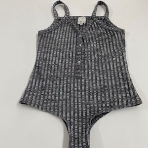 MPC Grey Thong Bodysuit